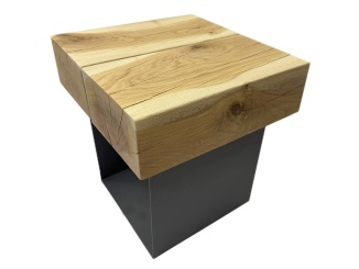 Stoly –  stolík Mr. Allen 50 x 50 cm antracit / dub hr.
