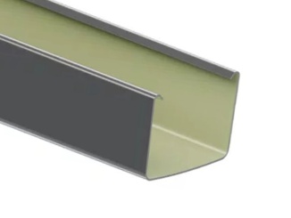 Žlaby –  Guttakrop Hranatý žľab 135 x 3000 mm antracit