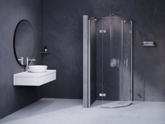 Čtvrtkruhové –  Ravak SMSKK4 90x90, lesk/chróm+transparent