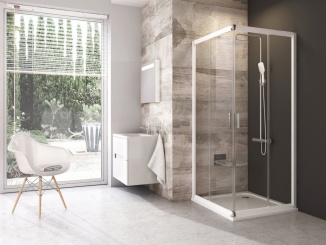 Rohové –  Ravak BLRV2 80x80, bílá+grape