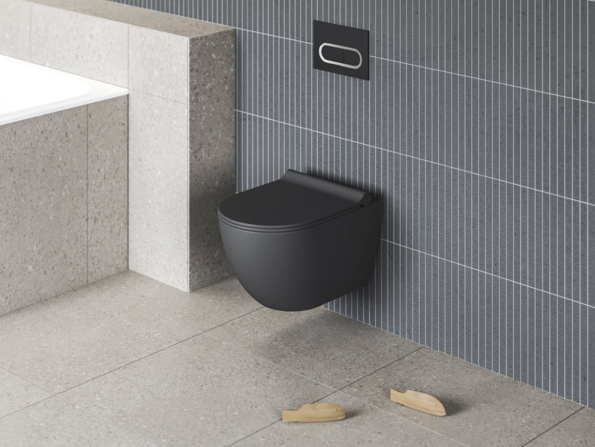 Ravak WC Uni Chrome RimOff, závěsný, černá