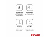 Ravak SMSKK4 90x90, lesk/chróm+transparent