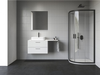 Čtvrtkruhové –  Ravak NBLCP4 80x80, čierna+transparent