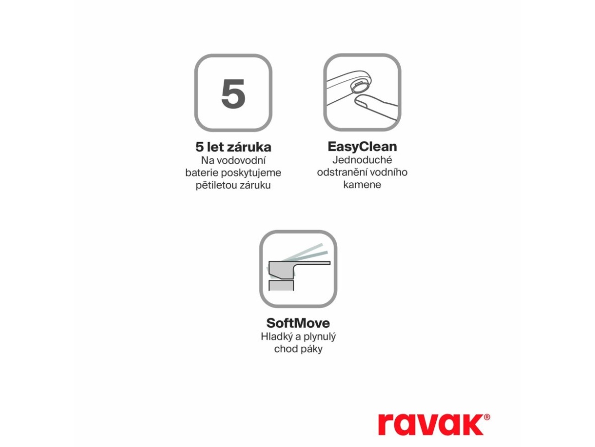 Ravak EL 022.20BLM Vanová nástěnná baterie bez sprchového setu, černá matná