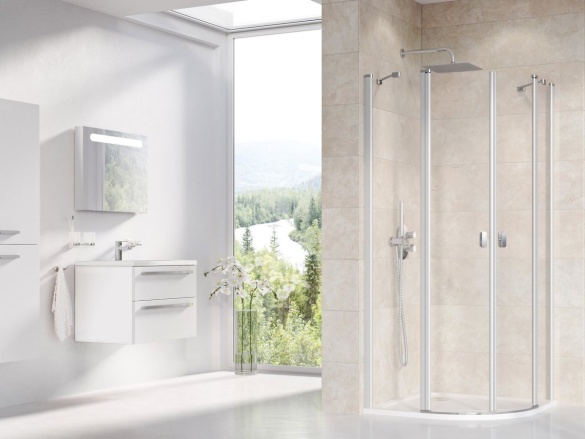 Ravak CSKK4 80x80, satin+transparent