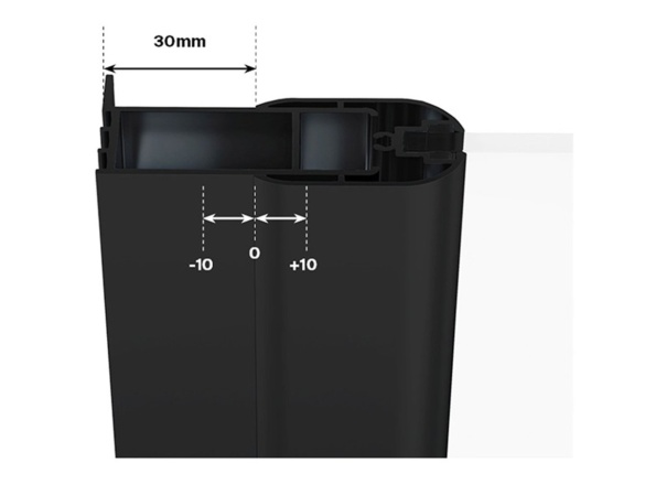 Ravak CRV2 80, čierna+transparent