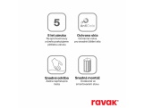Ravak NDOP2 100, čierna+transparent