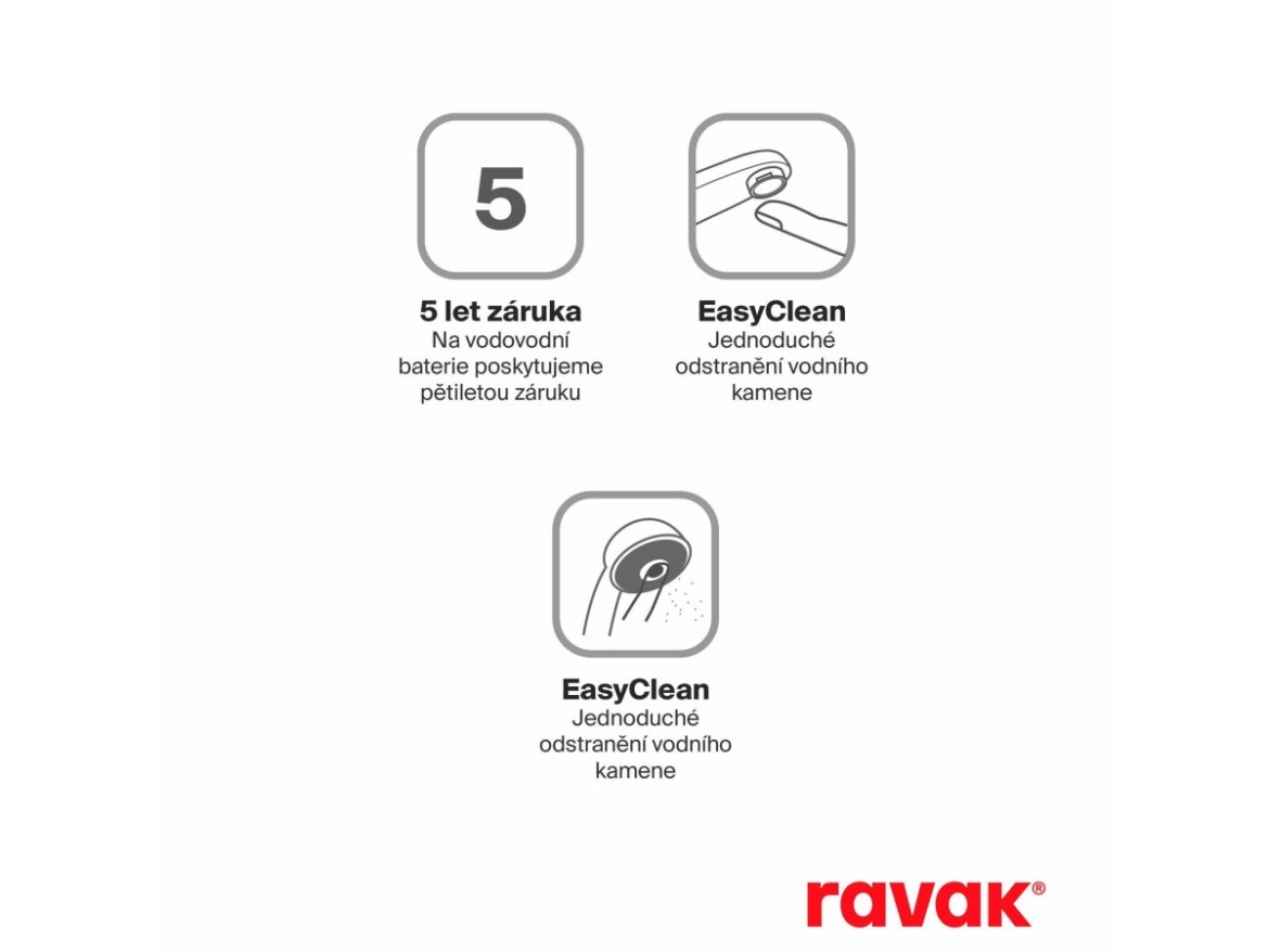 Ravak ES 080.00CR.RB07G Vanová baterie do podlahy bez tělesa, se sprchovým setem, chrom
