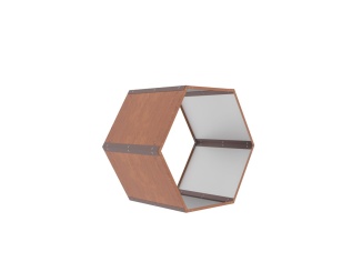 Dřevníky –  G21 Přístřešek na dřevo  HEX 53 - 92 x 60 cm, hnědý