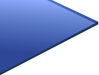 Plexisklo plné desky Gutta –  Plexisklo akrylátové 500 x 250 x 3 mm modré