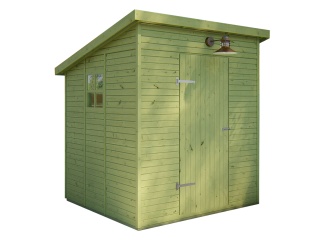 Dřevěné zahradní domky Tuindeco –  Olaf 204 x 197 cm prírodná