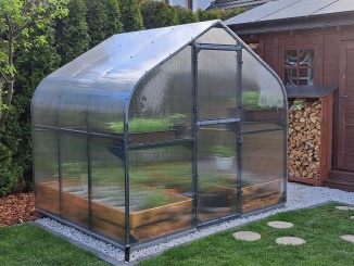 Obloukové malé skleníky –  Drop Alu 2,5 x 6 m polykarbonát 4 mm zelená BDX00394