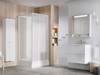 Rohové –  Ravak ASBP3 90x90, bílá+pearl ( 4 díly)