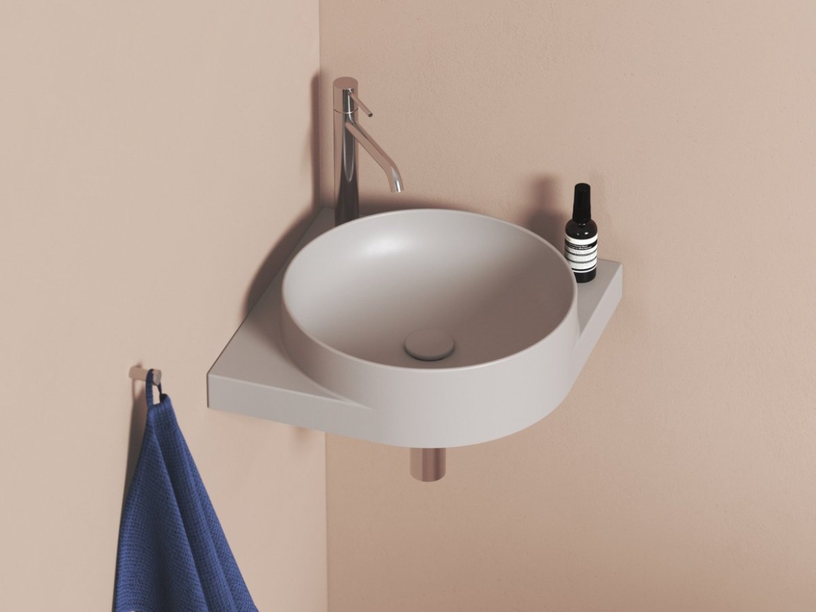 Ravak Umyvadlová pileta pevná Flat, keramická, antracit