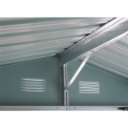 Zahradní domek kovový 2,4 x 1,7 m se sedlovou střechou Antracit Riwall PRO RMSA 6x8 Anthracite