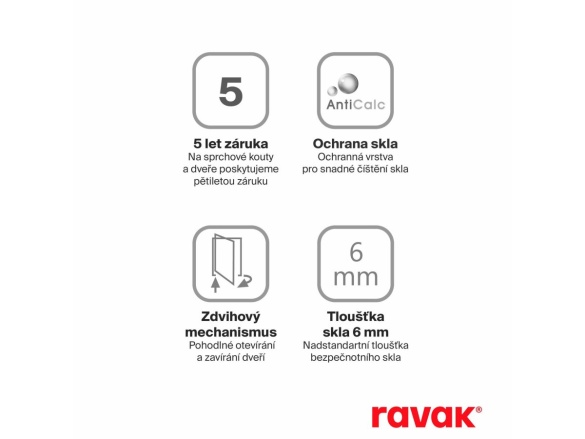 Ravak SMSKK4 90x90, lesk/chróm+transparent