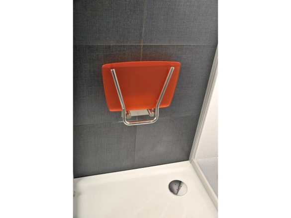 Ravak Sedadlo Ovo B II, orange/čierna